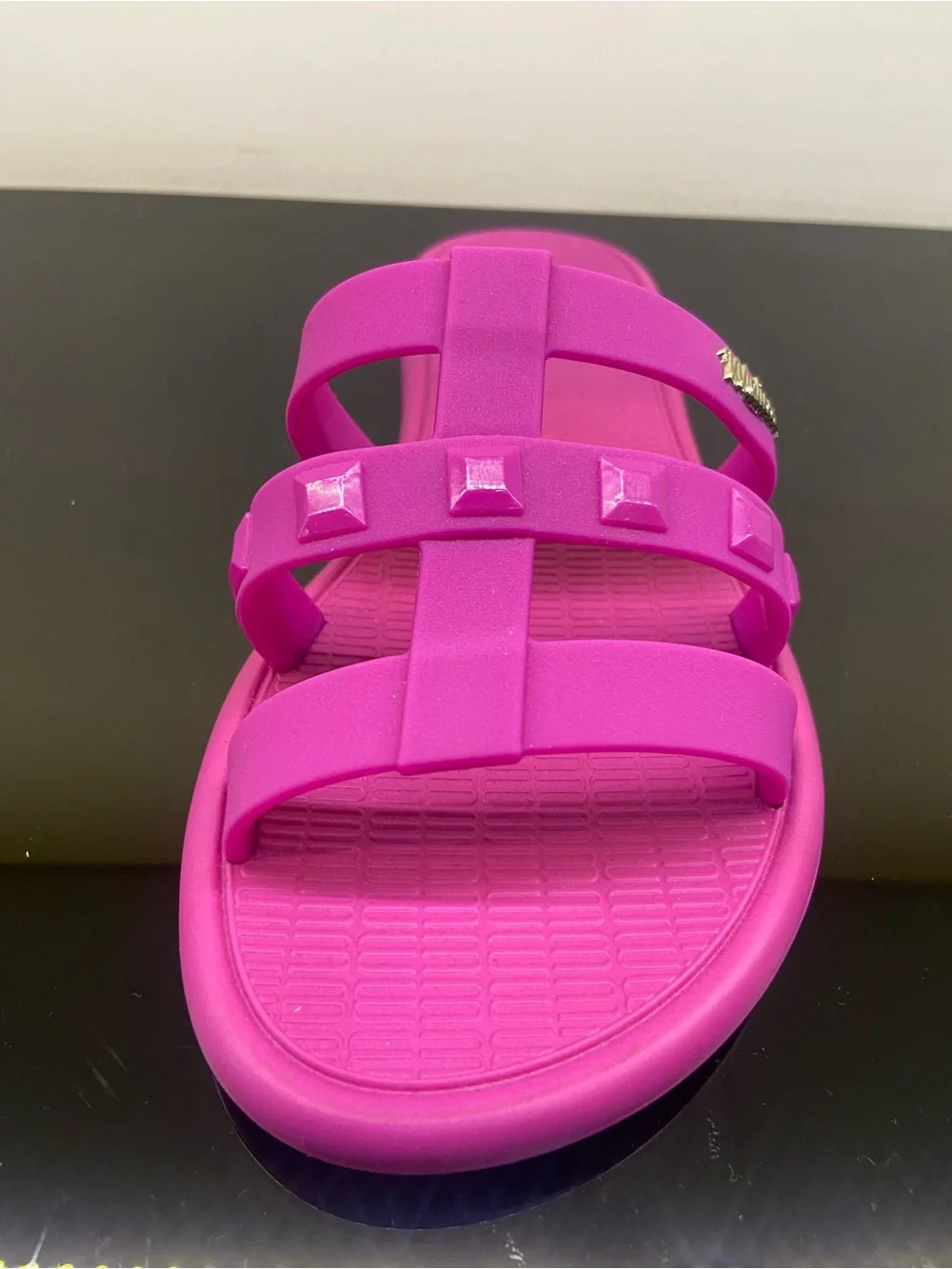 Melissa Kids Fuchsia Studded Slide Sandals size 7